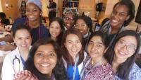 Harlem Hospital Pediatric Residents pose for a group pic.